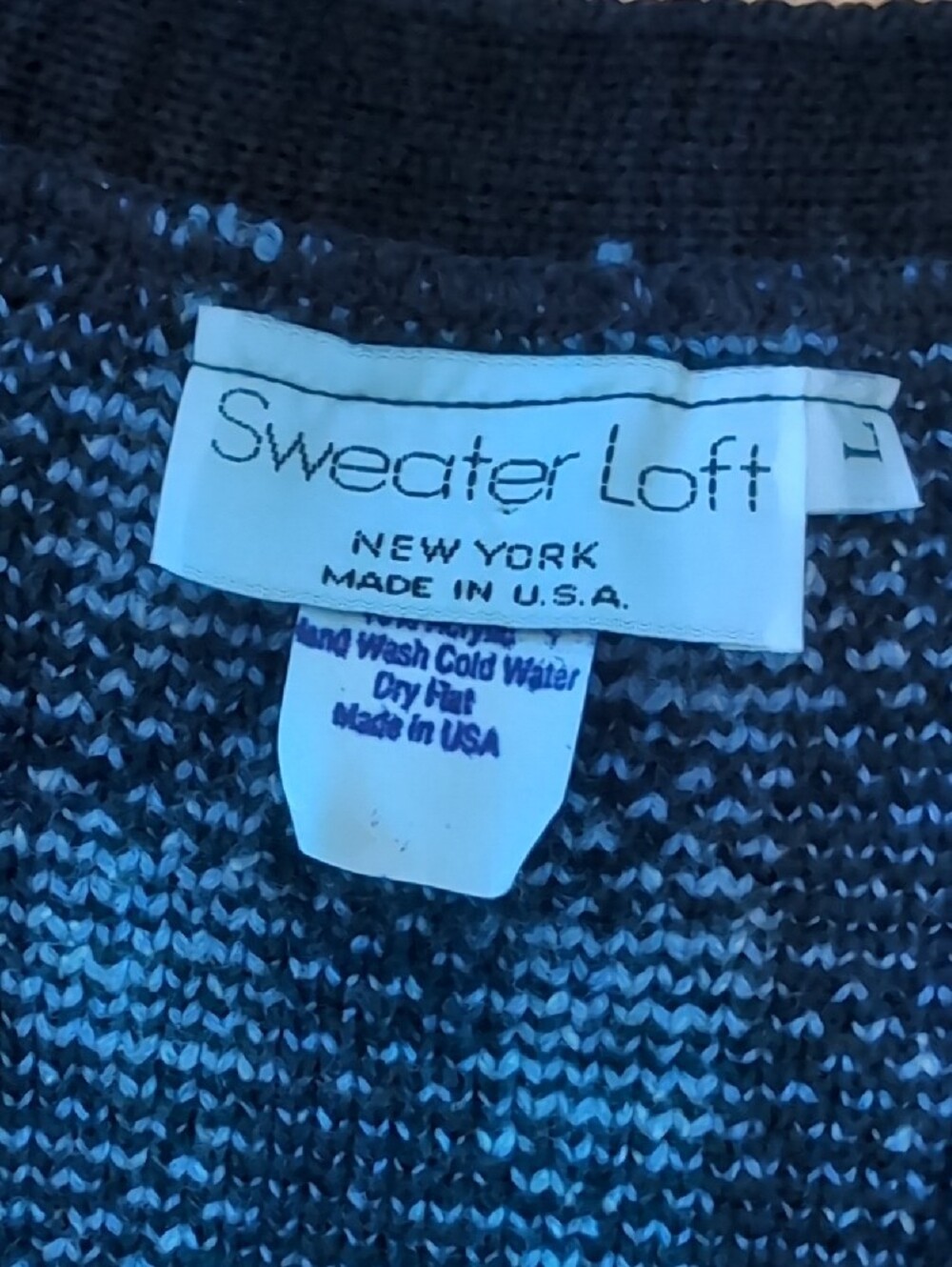 Sweater Loft Cute Cat Patchwork Knit Vest Knit Size Large - Picture 10 of 11